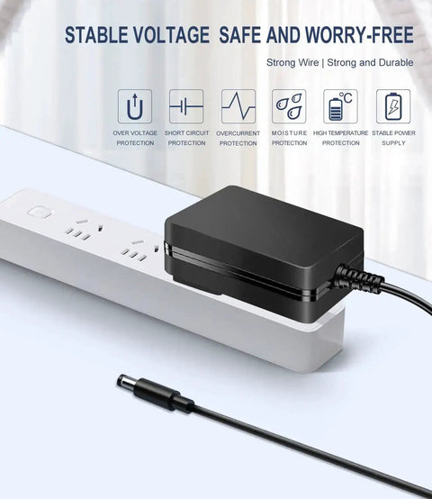 9V 2A Power Adapter That Works With Max Trainer M3 M5 M6 M7 M8 HVT Elliptical And Horizon Fitness Cardio Machines, 6 Ft Cable, 5.5x2.1mm Barrel Plug