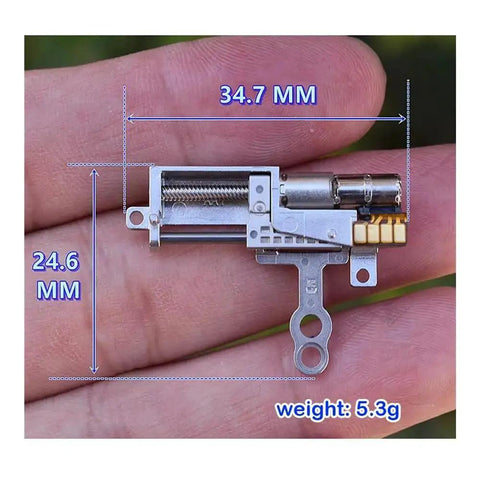 Compact 11mm Stroke Linear Actuator Tiny Five Millimeter Travel 5V 2 Phase Four Wire Precision Metal Gearbox Stepper Motor