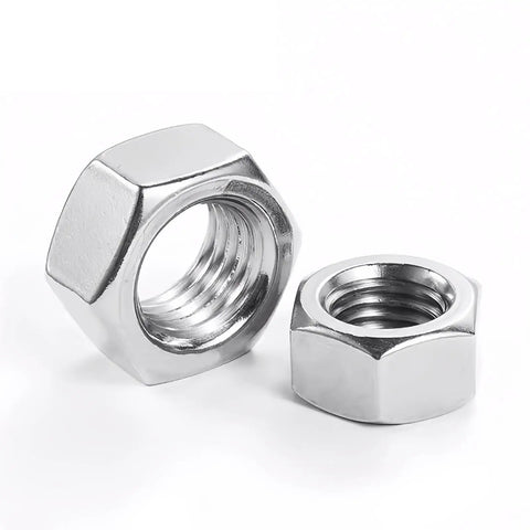 Sturdy M6 Stainless Steel Hex Nuts Set 304 18-8 Thread 1.0, 70pcs for Indoor Outdoor Use, Corrosion Resistant, Heavy Duty Fasteners