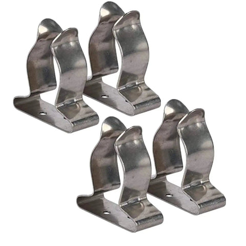 Go To Stainless Steel Boat Hook Spring Clamp Holder Bracket Clip Kit For Marine Use 4 Pack 9823S ID Five Eighths To One Inch