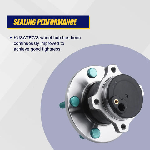 Side view of 512347 Rear Wheel Bearing Hub Assembly for Mazda 3, Mazda 3 Sport, Mazda 5 with 5-lug and ABS