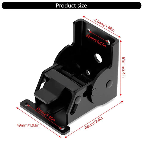 Industrial Locking Hinges 90 Degree Foldable Leg Brackets For Tables Beds And Workbenches With High Load Capacity Heavy Duty Folding Workbench Hinge, Black, Steel Construction, Product Dimensions Shown