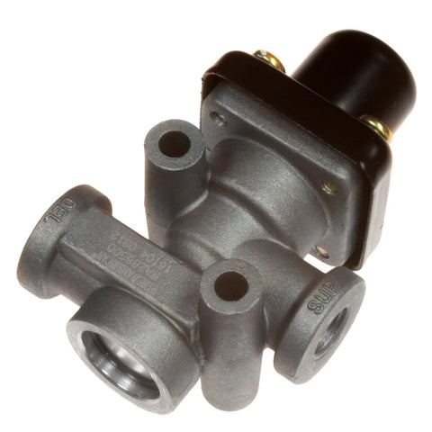 World American WA286500 air brake reservoir pressure relief valve, 85 PSI, gray metal body with black cap.