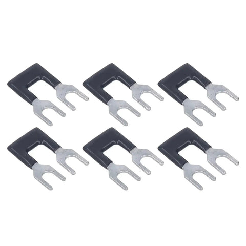 Fork Type Terminal Strip Jumper Block Barrier Electrical Crimp Easy Install Insulated Spade Wire Connector 15A 400V front view