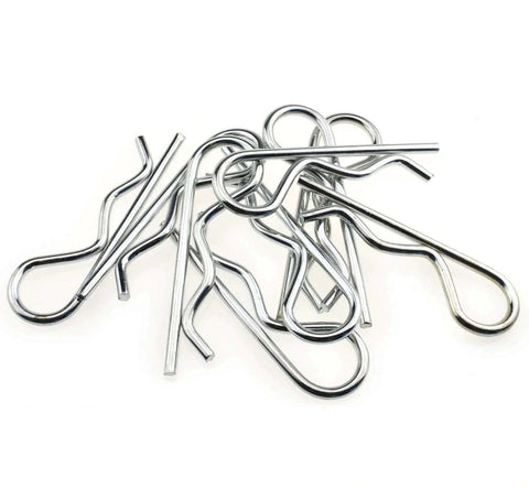 20 Pcs Cotter Pins And R Clips Set, Heavy Duty Zinc Plated Hairpin Assortment For Hitch Pin Locks, Trailer Hitch, Lawn Mowers, Trucks, M2.5 X 55mm