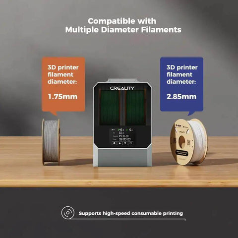 Space Pi Filament Dryer Plus Dual Filament Dryer Box With Heat Control And 4 Inch LCD Touch Screen for different diameter filaments