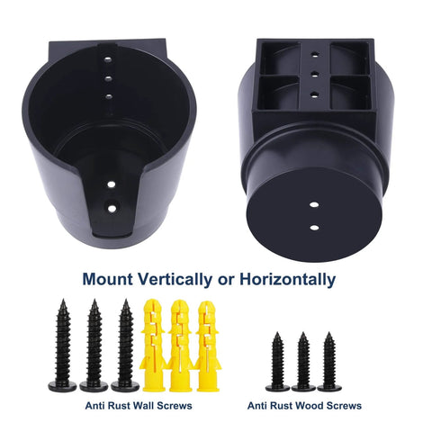 Heavy Duty Cup Holder Wall Mount Pack Of 2 For Boats Cars Trucks RVs And More Built To Last Universal Large Drink Holder Black