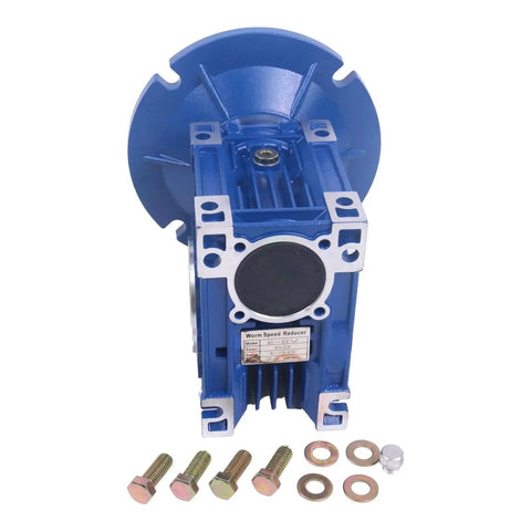 Workhorse Worm Gear Speed Reducer 30 To 1 Ratio With 56C Flange for industrial machinery, front view with hardware included.