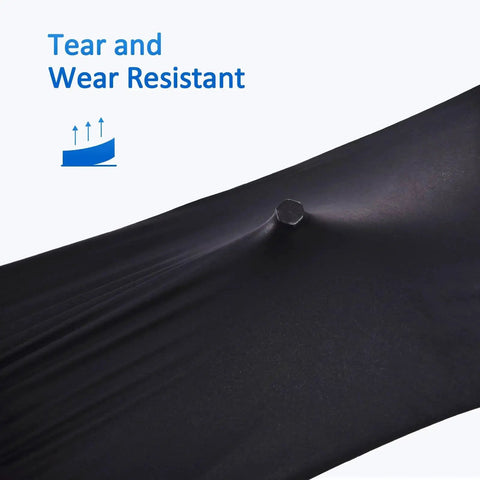 Black Nitrile Exam Gloves Medium 4 Mil Powder Free Latex Free Food Safe Medical Grade Puncture Resistant 100 Count Box Ideal For Medical And Food Handling And Laboratory Use Suitable For Medical Dental And Food Service Environments showing tear resistance.