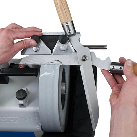 Pro-Grade Scissors Sharpening Jig With 60 Degree Angle For Fast, Precise Sharpening On Your Sharpening System, Built-In Auto Compensation, Ultra Low Friction, Minimal Vibration, Custom Clamping, Compatible With T-2 T-4 T-8 in action