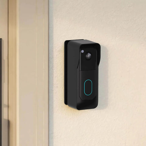 Anti Theft Angle Mount For Blink Video Doorbell 2025 2nd Gen Adjustable 45 Degree Wall Bracket With Weatherproof Cover installed