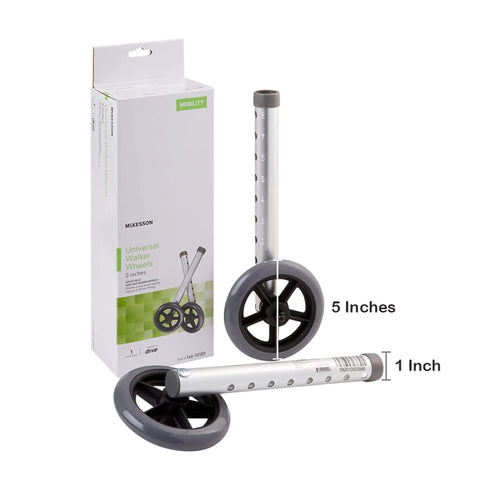 Lightweight 5 Inch Caster Wheels For Walkers Converts Traditional Walkers To Rolling Walkers No Tool Required Install