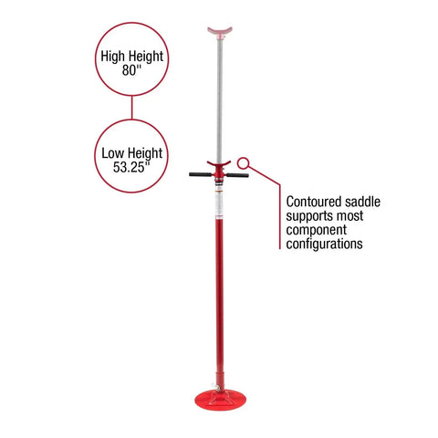 Underhoist Vehicle Component Support Stand For Auto Shop Use Three Quarter Ton Capacity 12 Inch Base and Contoured Saddle