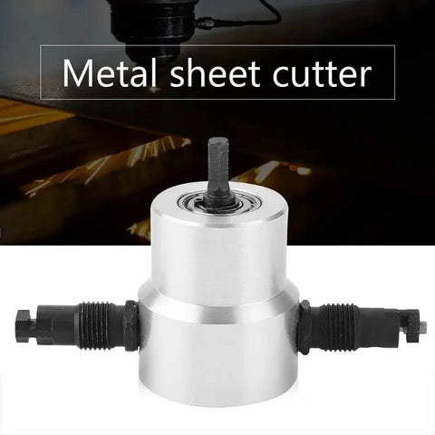 Double Head Metal Sheet Nibbler Attachment For Drill Portable Cutter For Cutting Steel Iron Aluminum Copper Sheets