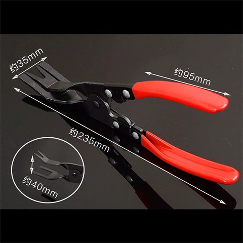 Heavy Duty Plastic Rivet Snap Pliers For Panel Clip Removal And Rivet Pulling, Universal Snap Fastener Tool with measurements shown
