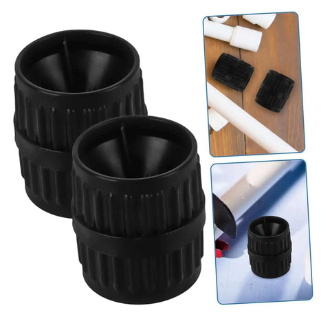 Two Pack Tubing Reamer For Water Pipes Deburring Tool Set, compact for copper PVC piping, handy plumber gear in close-up view