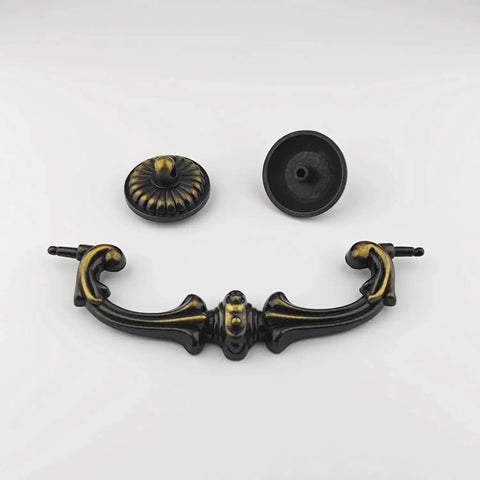 5 Inch Centers Bail Drawer Pull Drop Handles For Dresser And Cabinet Vintage Style Antique Brass Zinc Alloy