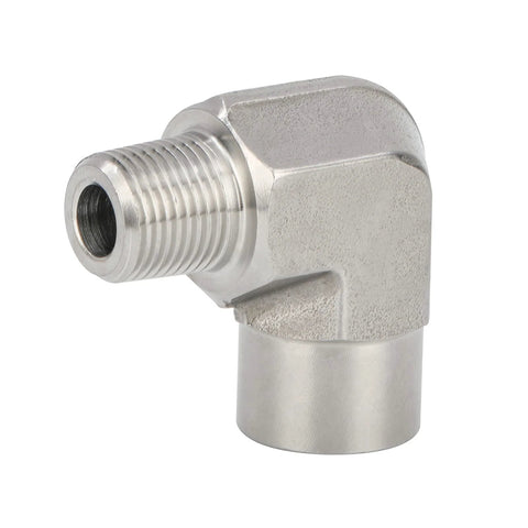 Metalwork 304 stainless steel 90° street elbow with 1/4" NPT female x 1/4" NPT male, heavy duty, 1 pc