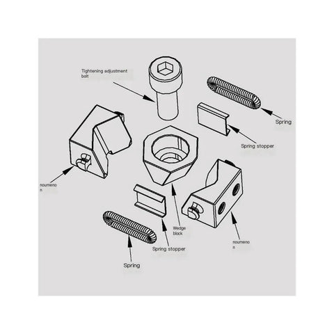 Diagram of components for Multi Specification CNC Vise Fixture For Fast Change And Batch Processing Multi Station Workholding Clamp