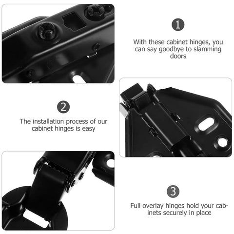 Full Overlay Cabinet Door Hinges With Self Closing Soft Close 2 Pack Metal Cabinet Hinges for Kitchen Installation Guide