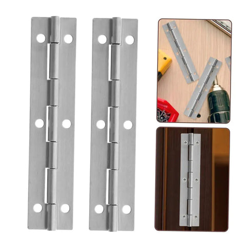 Heavy Duty Piano Hinge Set For Large Cabinets And Mailboxes Six Long Continuous Hinges With High Load Capacity Modern Design And Stable Lid Support