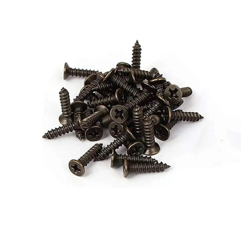 Mounting screws for Vintage Bronze Zinc Alloy Box Pull Handles Set Of 10 For Cabinets Wardrobes Drawers Dressers And Boxes