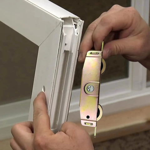 Sliding Patio Door Roller Assembly For One And One Quarter Inch Steel Ball Bearing With Side Adjustment Replacement Kit installation