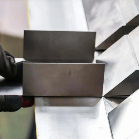 49 Inch Box And Pan Brake For Steel And Aluminum, 12 Gauge Capacity Up To 0.1 Inch Mild Steel in use for bending metal.