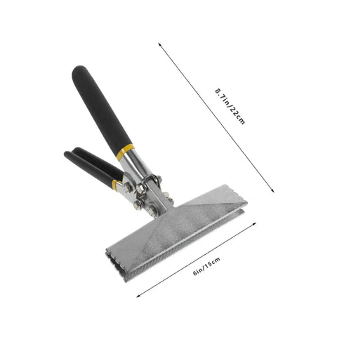 Manual Metal Bender Tool For HVAC And Roofing, Edge Seamer For Bending, Flattening, And Stitching In Tight Spaces, 6 Inch Jaw Span