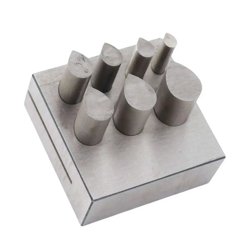 Disc Cutter Set For Metal Forming And Jewelry Making, Pro Grade Precision Punch Die Kit With Drop Shaped Hole Punches in 45 steel
