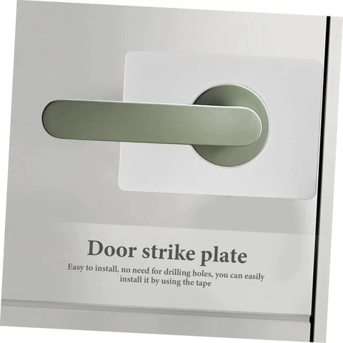Stainless Steel Door Reinforcement Plate Set 6 Pieces No Drilling Deadbolt Cover And Repair Panel For Apartment Doors Installed View