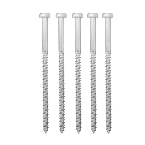 Stainless Steel Half Thread Wood Lag Screw Hex Bolt Self Tapping For Carpentry M8x150mm With Heavy Duty Build Beefy Hold And High Hardness