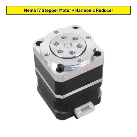 Tiny But Mighty Mini Harmonic Reducer Strain Wave Gearbox for Precision Motion with Nema 17 Stepper Motor, front view