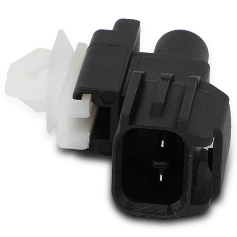 Air Temperature Sensor Replacement For Cars And SUVs Fits Toyota Camry RAV4 Corolla Prius Tacoma Highlander Tundra Subaru Outback Legacy Mitsubishi Lancer Montero Cadillac Scion Lexus And More Plug And Play Easy Install showing black and white plastic components.