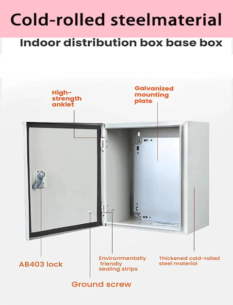 Indoor Outdoor Electrical Cabinet For Home And Industrial Monitoring Control Panel Enclosure Custom Empty Distribution Chest Weatherproof with cold-rolled steel, open view