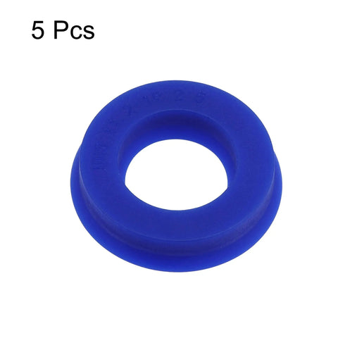 Blue PU Radial Shaft Seal 11.2mm ID x 19.2mm OD x 5mm Width Pack Of 5 For Piston And Piston Rod, Y Shape