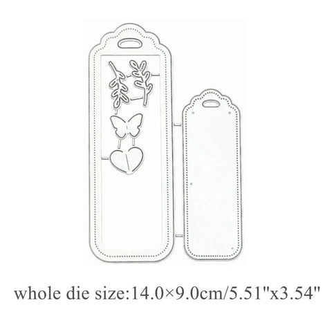 Butterfly Leaf Tag Bookmark Stencil Die Set For DIY Crafts And Scrapbooking Metal Cutting Dies For Card Making Embossing And Photo Decor