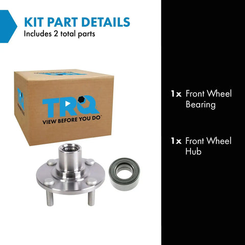 Front Wheel Bearing And Hub Assembly Kit For Mitsubishi Lancer ES 02-05 And 06 Lancer ES Without ABS, shown with box