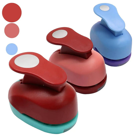 Three Size Circle Hole Punch Set For Scrapbooking And Card Making Includes One Inch, Five Eighths Inch, And Five Sixteenths Inch Punches