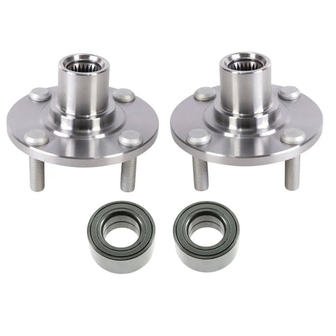 Two Piece Front Wheel Bearing And Hub Kit Compatible With Mitsubishi Lancer 2002 2006 And Mirage 2000 2002 Replacement DIY Friendly Replaces Worn Hubs And Bearings featuring two hubs and bearings