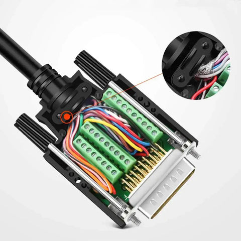 DB26 Breakout Connector Solderless RS232 D Sub 26 Pin Port Terminal Male Adapter With Pure Copper Core And Gold Plated Contacts Case Included