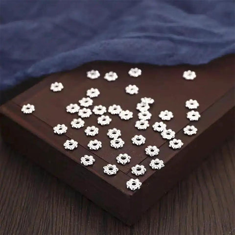 Silver Flower Shape Septal Beads 1200Pcs Daisy Spacers CCB Spacer Beads For Bracelet Necklace Earring Jewelry Making Tibetan Style Loose Beads