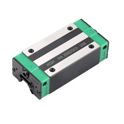 Close-up view of a durable steel HGH35 carriage block from Five Sets Of Square Guide Rail Kits With 1200mm HGR35 Rails And Two HGH35 Carriages Each Built To Last Dope Linear Motion System For CNC Machines And DIY Projects Durable Steel Blocks And Smooth Quick Setup.