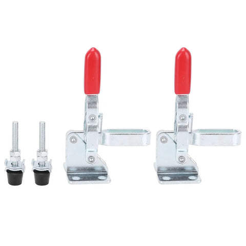 Two Pack Quick Toggle Clamps With Anti Slip Grips Built Tough For Welding Fixtures And Hold Downs Heavy Duty Iron And Plastic Clamp Set
