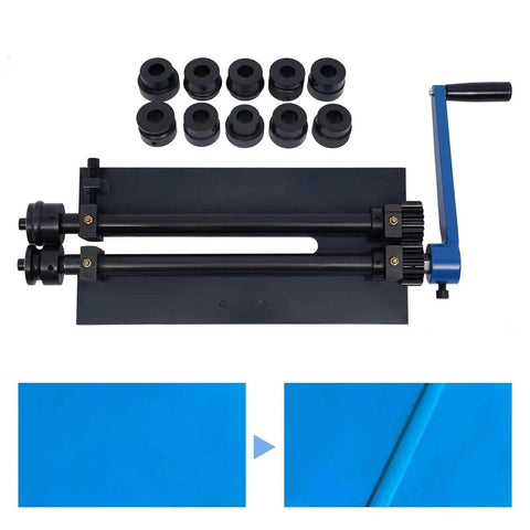 Manual Bead Roller Kit For Sheet Metal Fabrication Pro Grade Heavy Duty Rotary Forming Machine with Six Dies and Crank Handle