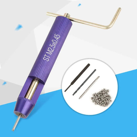 M2.5 Stainless Steel Helical Insert Kit For Frequent Part Removal Pack Of 50 shown with tool and multiple inserts