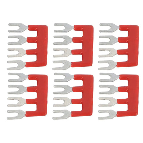 Cuttable Fork Type Jumper Block Terminal Strips 100V 15A Pack Of 15 With PVC Flame Retardant Shell Premium Copper Conductor