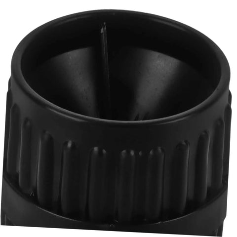 Close-up of Two Pack Pipe Deburring Reamer Tool Set for easy operation and quick deburring of inner and outer tubes, black plastic material