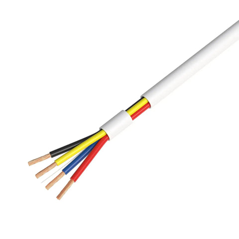 Budget Friendly 500ft 22/4 Alarm Cable Stranded Copper Clad Aluminum Low Voltage Wire for Security Systems with four conductors