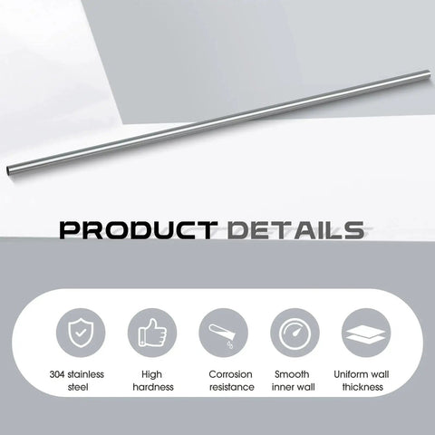 One Inch Outer Diameter 304 Stainless Steel Tubing 72 Inch Length Thickened Wall Weldable Round Metal Tube 16 Gauge Industrial